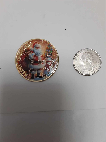 Bas bonhomme de neige Père Noël Hobo Nickel Fantasy Art Challenge pièce - Photo 2/2