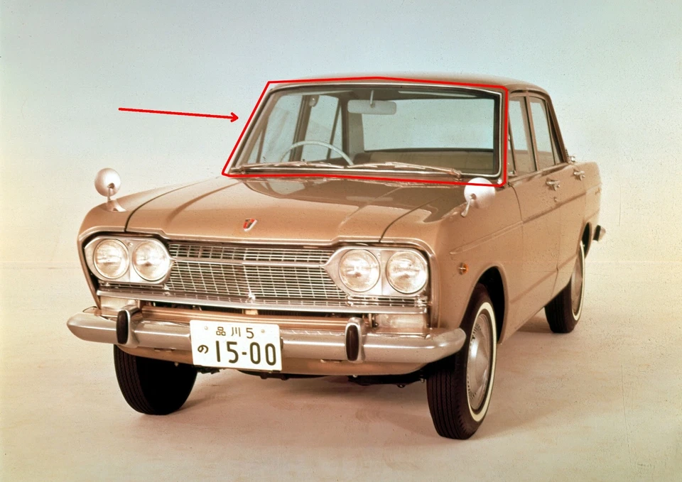 PARA NISSAN PRINCE SKYLINE S50 S54 1500 PARABRISAS DELANTERO TIRA CLIMÁTICA SELLO DE GOMA Foto 2 de 3