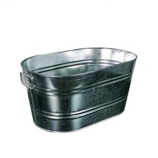 Returned Galvanized Metal Ice Bucket Beverage Beer Drink Oval Cooler Bucket