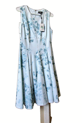 DKNY White pale blue Floral Round Neck Print Fit & Flare Sleeveless Dress 8-NWT | eBay DKNY White pale blue Floral Round Neck Print Fit & Flare Sleeveless Dress 8-NWT | eBay