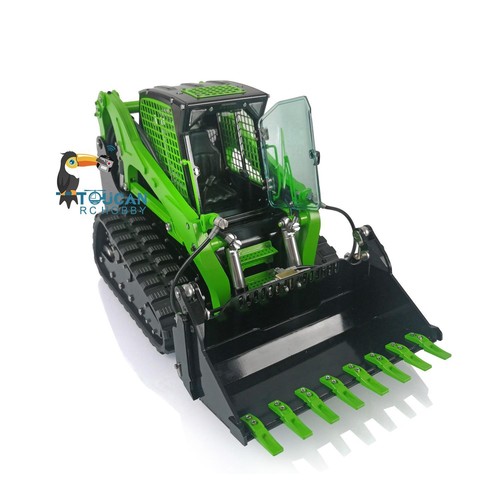 LESU 1/14 Hydraulic Model Metal RC Aoue-LT5 Tracked Skid-Steer Loader W/ Lights - Picture 11 of 12