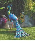 peacock metal sculpture garden home