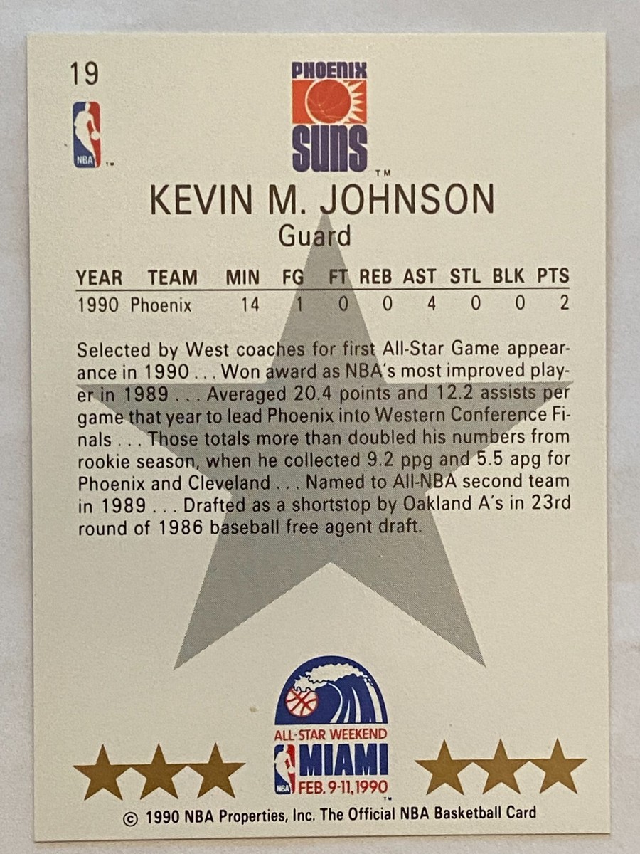 1990-91 NBA Hoops #19 Kevin Johnson Phoenix Suns All Star | eBay