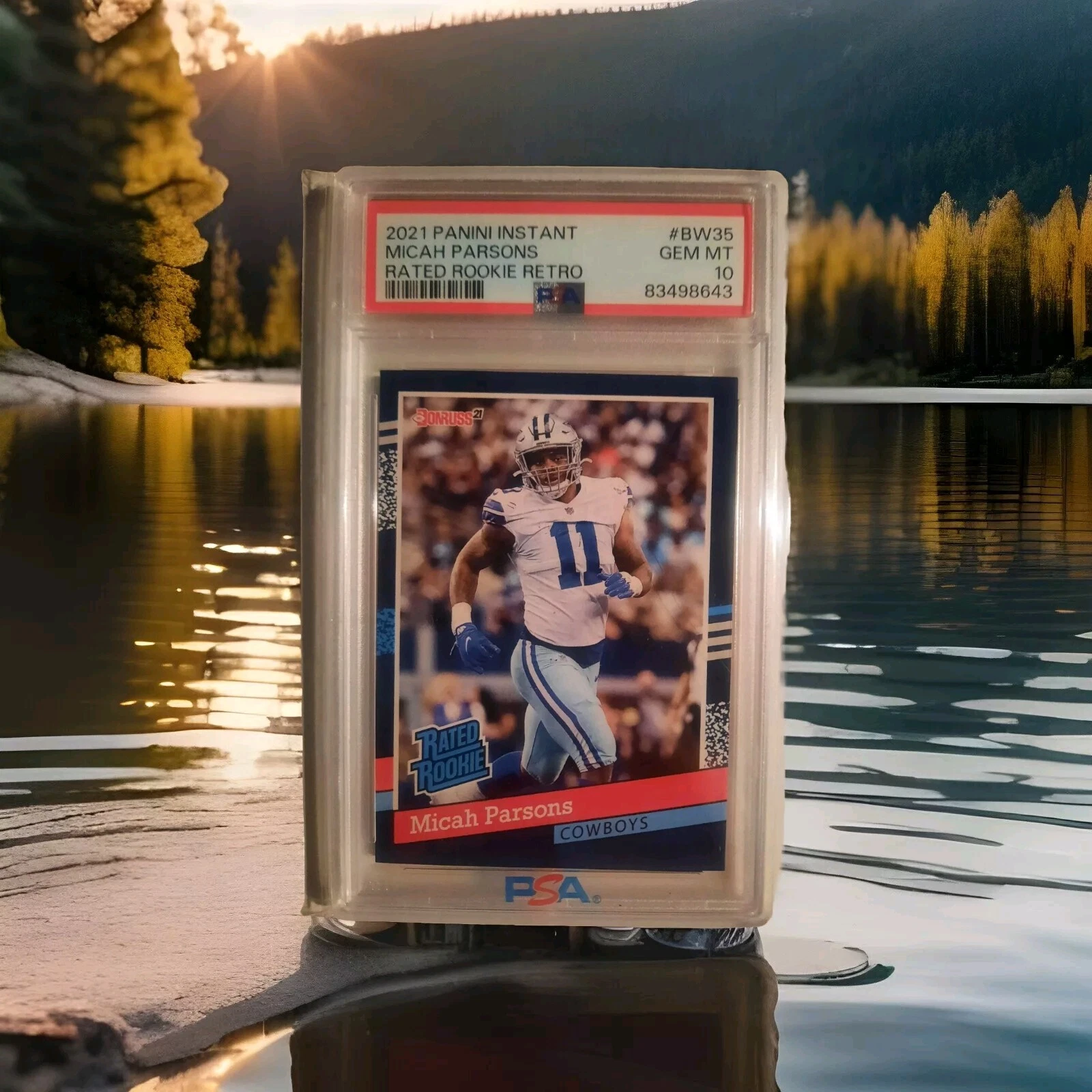 Micah Parsons Panini Instant Rated Rookie Retro #BW35 Base