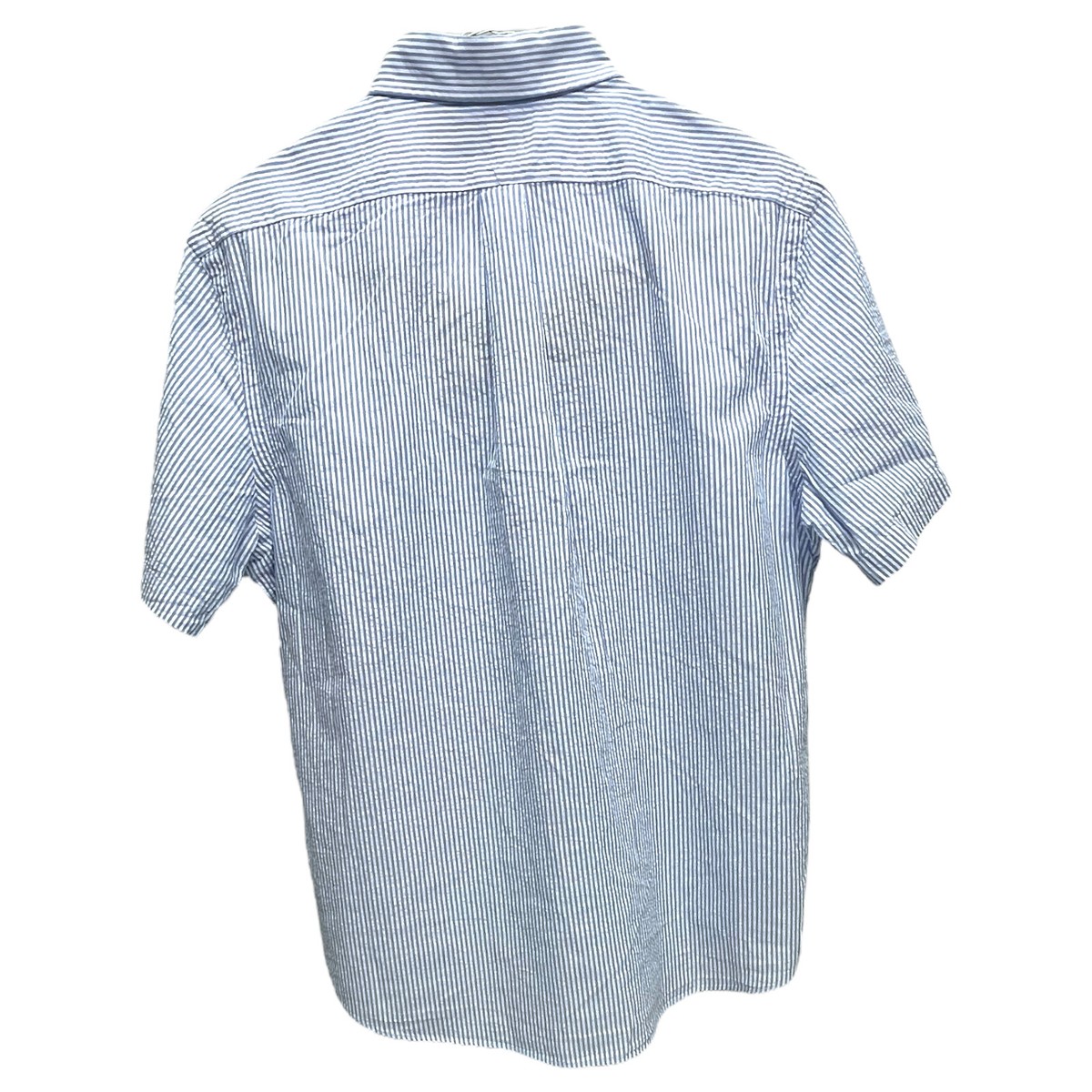 Polo Ralph Lauren RL Untucked Fit Seersucker Blue Stripe