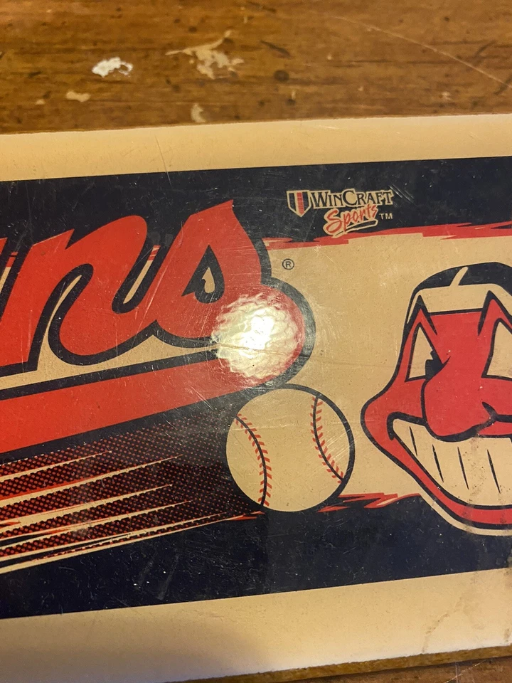 Cleveland Indians Chief Wahoo Wincraft Wooden Sign 2000 Man Cave Guardians Mlb - Image 3 of 4