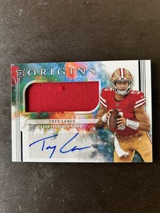 2021 Panini Origins TREY LANCE Rookie Patch Auto RPA #154 Chargers