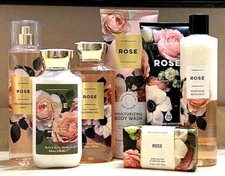 B&BW LOT OF 7 ROSE Bath Milk Body Cream Lotion Shower Gel Cleansing Bar Wash etc