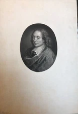 7P29-COPPER ENGRAVING-BLAISE PASCAL -18e