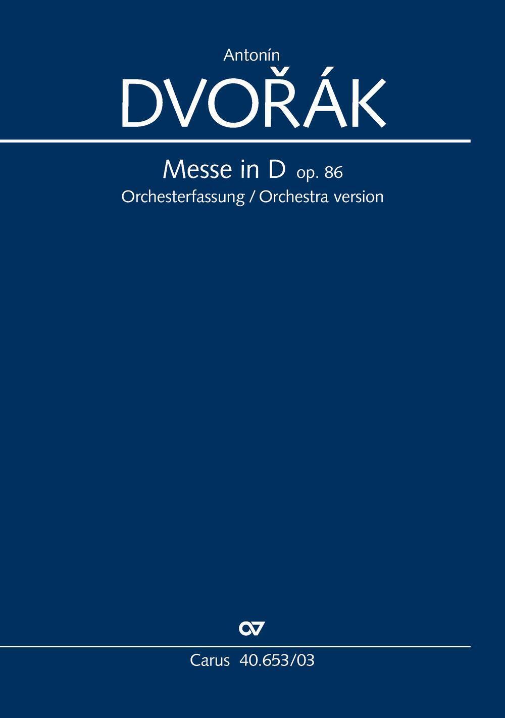 Thumbnail - Messe In D Orchesterfassung Antonín Dvorák Taschenbuch Klavierauszug