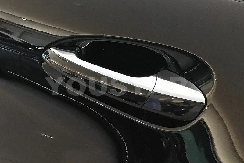 ЯРКАЯ ХРОМИРОВАННАЯ отделка дверной ручки 4x Mercedes A B C E CLA CLS GLA GLS GLK GLE ML - Изображение 3 из 4