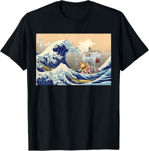 T-Shirt Hokusai The great wave off kanagawa japanische Kunst Anime Geschenk Unisex - Bild 1 von 3