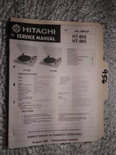 Hitachi ht-65 66 s service manual original repair book stereo turntable