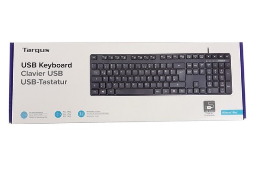 Targus Kabelgebundene Clavier USB Clavier Qwerty AKB600 Windows Mac Noir - Photo 5/6