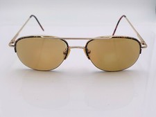 Vintage Looking Glass 8042 Brown Gold Metal Pilot Sunglasses FRAMES ONLY