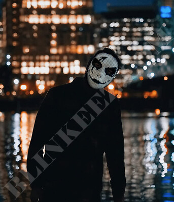 HALLOWEEN Mask Programmable LED Face Mask App Control Rechargeable