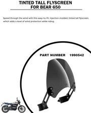 TINTED TALL FLYSCREEN" FIT FOR ROYAL ENFIELD BEAR 650