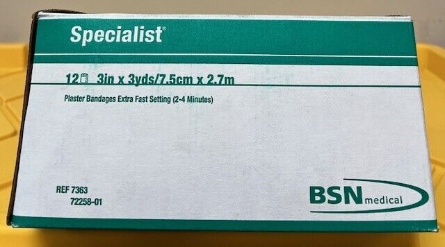 CASE OF 5: BSN Medical Specialist Plaster Bandage - 3in x3 CASE OF 5: BSN Medical Specialist Plaster Bandage - 3in x3