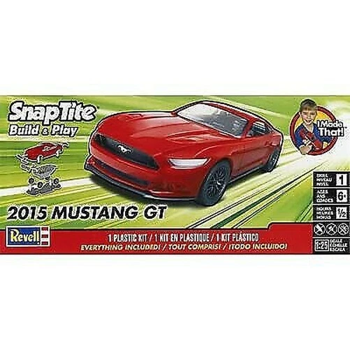 Mustang Gt Rouge [Build & Play] 2015 1:25 Kit De Modèle En Plastique MONOGRAM - Photo 1/1