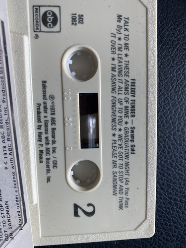 Freddy Fender- Swamp Gold (Cassette Tape) 1978 ABC Records Tejano Rock Blues - Picture 4 of 5