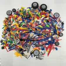 K'nex Knex Building Toy Parts Pieces Wheels Rods Connectors Mixed Lot 1.5 Lbs