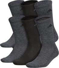 Sz L 6-12 Adidas Men's Cushioned Crew Socks Arch Compression Secure Fit 5150423A