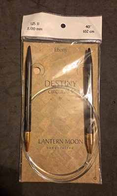 Lantern Moon Destiny Circulars Ebony Circular Knitting Needles US 11 40in 8mm