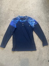 Girls Navy Blue Modest Swim Set (3 Piece)