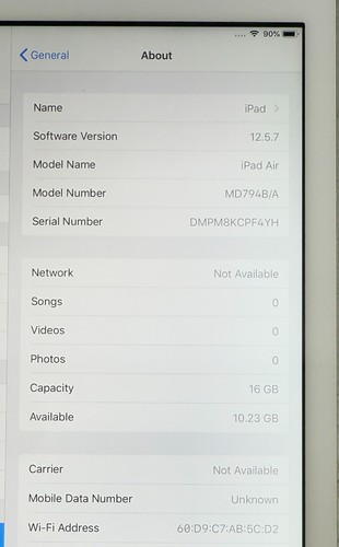 APPLE IPAD AIR A1475 (1ST GEN) 9.7" TABLET WIFI + CELL 16GB SILVER WORKS PERFECT - Picture 2 of 17