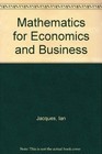 Mathematics for Economics and Business - Jacques, Ian