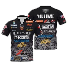 Personalized Race Tournament 3D Jersey Zip Fishing For Men's S-5XL