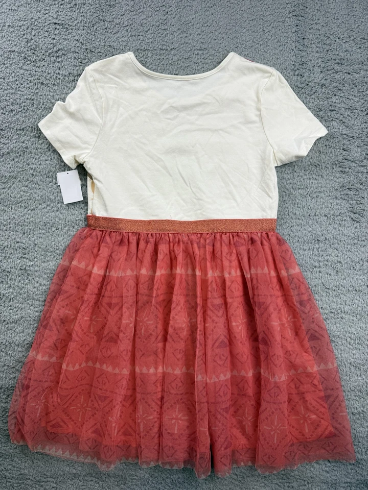 Disney Moana 2 Vestido Niñas XL 14 Rojo Tostado Tul Falda Disfraz Conjunto Nuevo con Etiquetas Princesa Foto 3 de 4