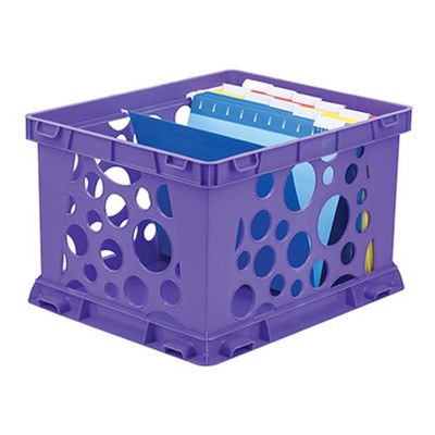 Premium File Crate with Handle Cutouts   Letter and Legal Document and Folder...