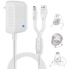 Charger for Ingenuity Baby Swing,Replacement Power Cord for Baby Rocker,2-in-1