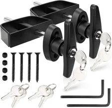 Shed Door Lock Latch, 2 Pack 5-1/2 Inch Stem 5½ 2 PACK, Black 