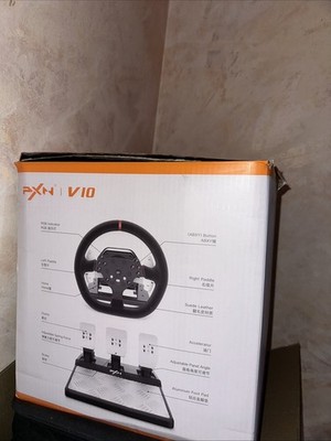 PXN V10 Steering Wheel, Pedals, And Shifter. (STAND NOT INCLUDED)