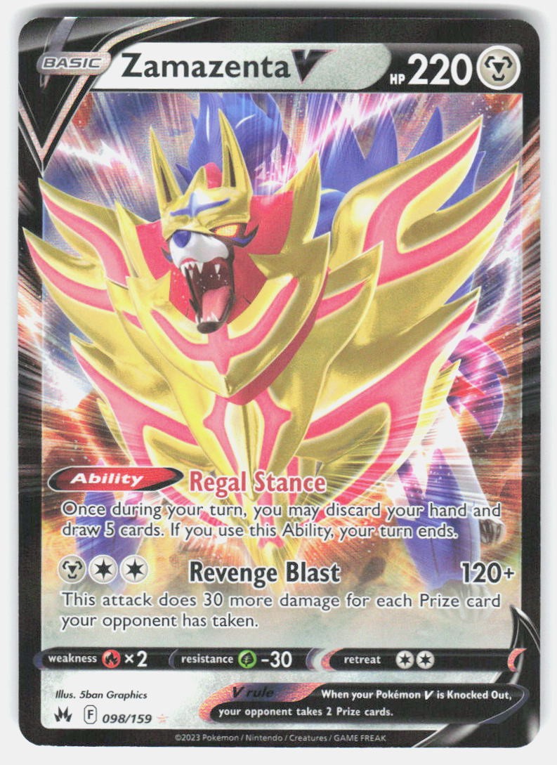 Pokemon tcg SWSH: Crown Zenith Zamazenta V Near Mint or Better