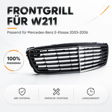 Kühlergrill Kühlerfrontgrill Schwarz Glanz Für Mercedes E Klasse W211 03-06 Kühlergrill Kühlerfrontgrill Schwarz Glanz Für Mercedes E Klasse W211 03-06