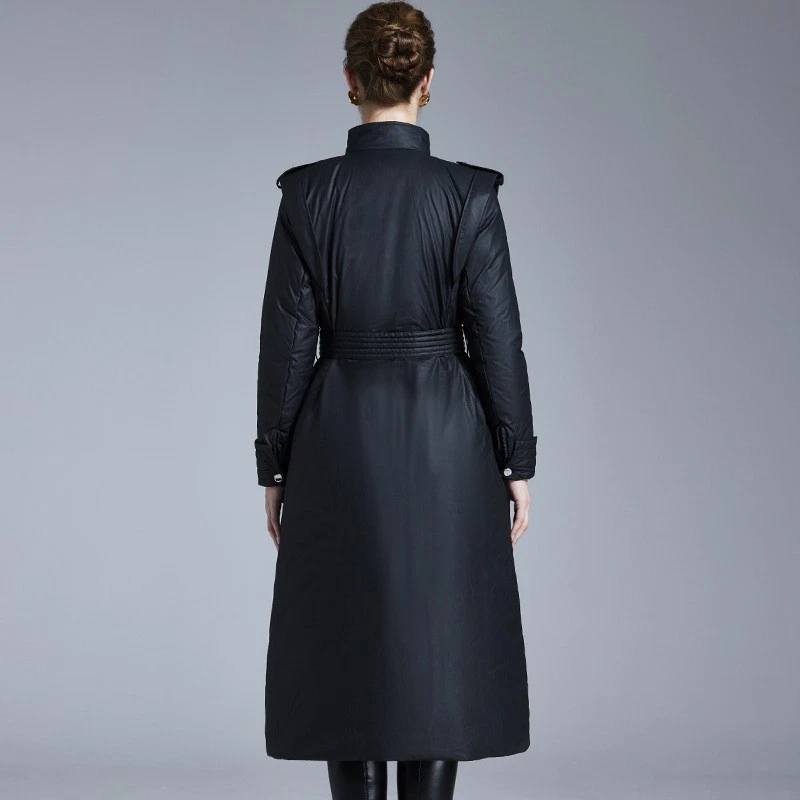 Winter New Long Down Jacket Womens Thickened Loose Fashion Over The Long Jacket - Image 4 of 4