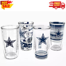 Tervis NFL Dallas Cowboys Assorted Classic Tumblers, 16 oz, 4 Pack Set