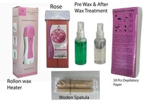 Depilatory Roll On Wax Heater Complete Kit Pre wax & After Wax Treatment