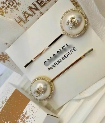 Chanel Beauty Pearl Hair Clips Set of 2  VIP Gift