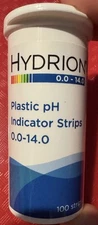 Hydrion 9800, pH Test Strips, Wide-Range 0.0-14.0, 2x100 Strips exp 6/2024