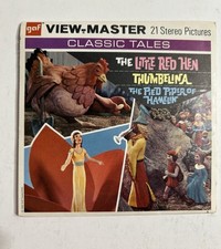 GAF View Master LITTLE RED HEN, THUMBELINA, Pied Piper; B3191, B3192, B3193