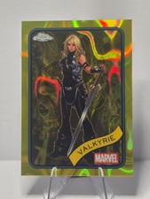 VALKYRIE #187 2025 Topps Chrome Marvel YELLOW LAVA Refractor