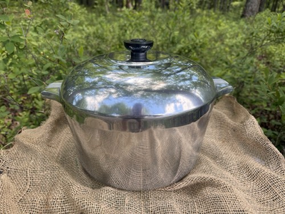#ad Vintage 6 Qt. Wagner Ware Magnalite 4249 Dutch Oven Stock Pot $150.00