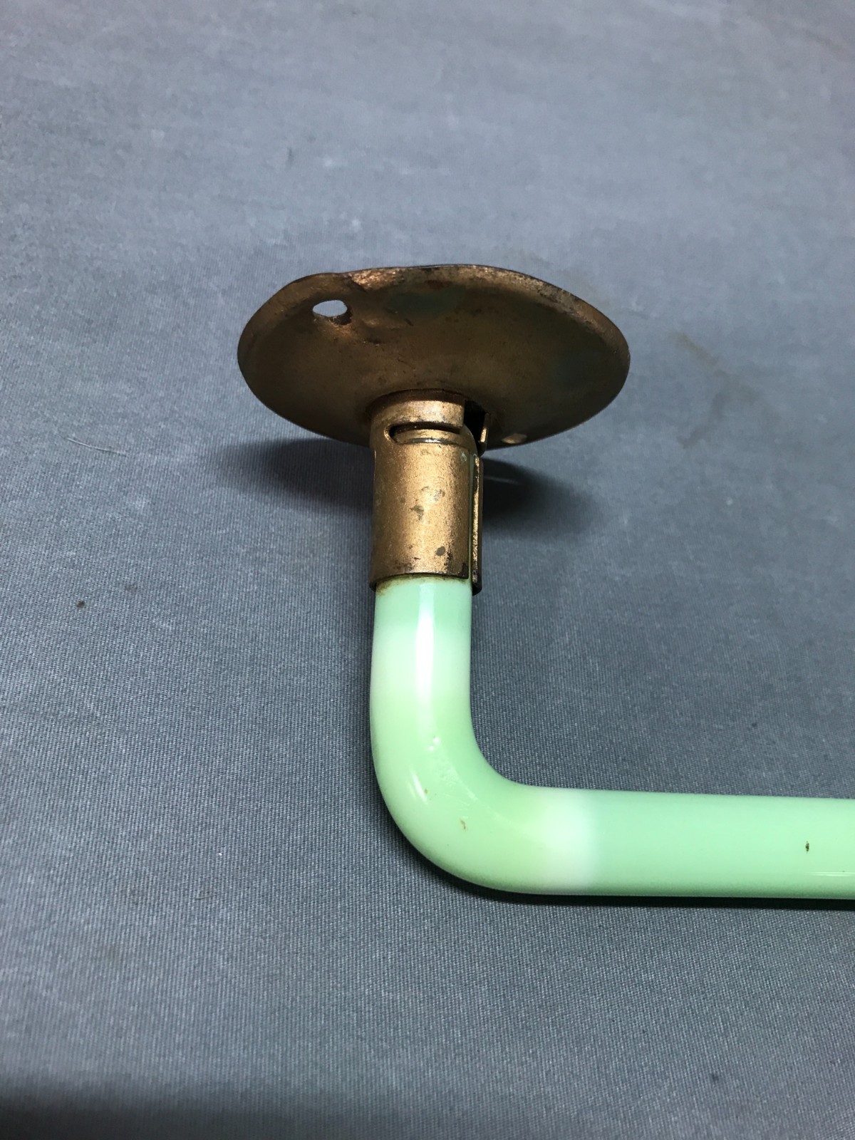 Antique Vintage Jadeite Green Glass 15" Washcloth Towel Bar Old 1377-25B