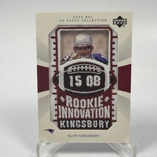2003 Upper Deck UD Patch Collection Kliff Kingsbury #124 Rookie RC Pats NM Card. rookie card picture