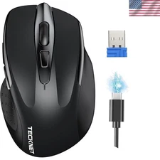 TECKNET Wireless Mouse Rechargeable,Mouse for Laptop Computer,2.4G USB