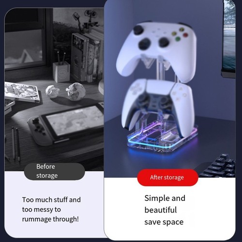 Support Double Manette Acrylique Compatible Avec Pour PS5 Pour Xbox Pour Switch